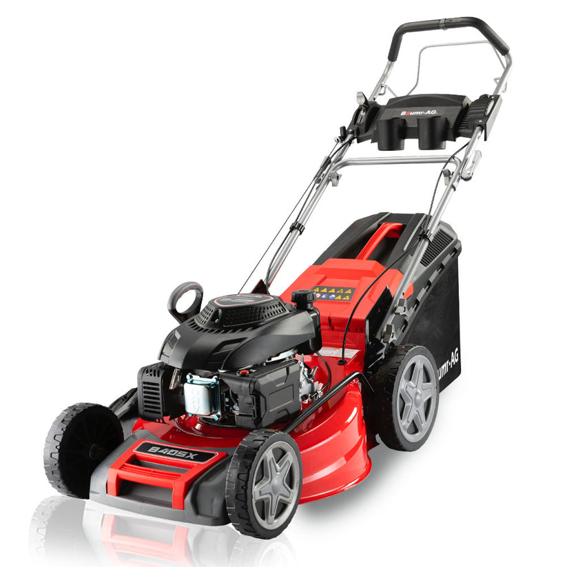 Baumr-AG 220cc Lawn Mower 4-Stroke 20 Inch Petrol Lawnmower 4-in-1 Sel ...