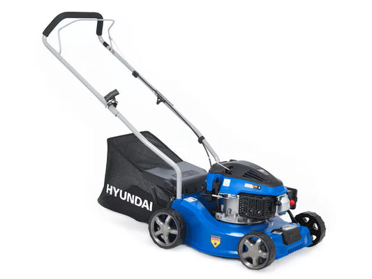 Hyundai Lawn Mower 16" Petrol - Push Mower Powerful 79cc HYM400P